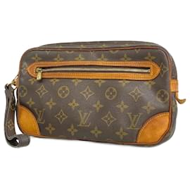 Louis Vuitton-Louis Vuitton Monogram Marly Dragonne GM Clutch Bag-Brown