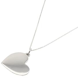 Tiffany & Co-Tiffany Heart Plate Necklace in Silver-Other