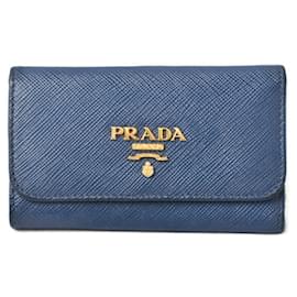 Prada-Prada Blue Leather Keycase-Blue