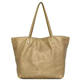 Loewe-Loewe Gold Anagram Soft Leather Nappa Tote Bag-Golden