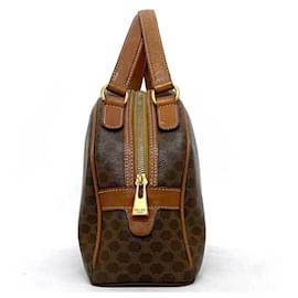 Céline-Celine Brown Macadam Handbag-Brown