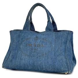 Prada-Sac fourre-tout en denim bleu Prada-Bleu