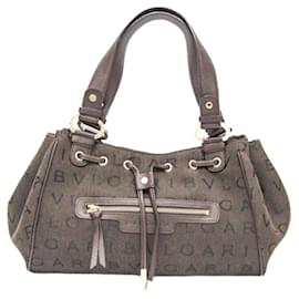 Bulgari-Bvlgari Logomania Maxilettare Handbag-Dark brown