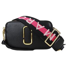 Bolsa de ombro de couro Marc Jacobs Marrom Preto Rosa Branco