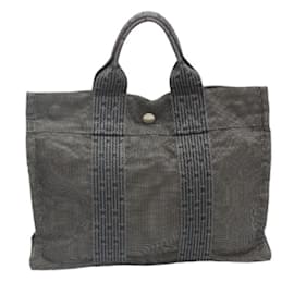 Hermès-Hermes Yale Line PM Gray Tote Bag-Brown