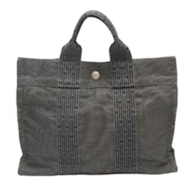 Hermès-Hermes Yale Line PM Gray Tote Bag-Brown