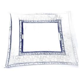 Hermès-Hermes Blue Silk Scarf-Blue