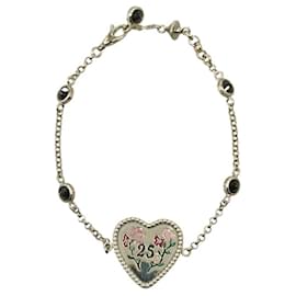 Gucci-Gucci Heart Year of the Dog Bosco & Orso Charm Bracelet-Silvery