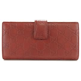 Gucci-Gucci Guccissima Long Wallet in Bordeaux-Dark red