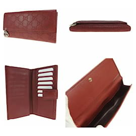 Gucci-Gucci Guccissima Long Wallet in Bordeaux-Dark red