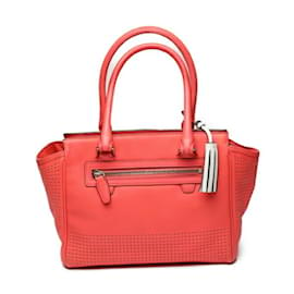 Coach-COACH Salmon Pink Calfskin Tote Bag-Pink