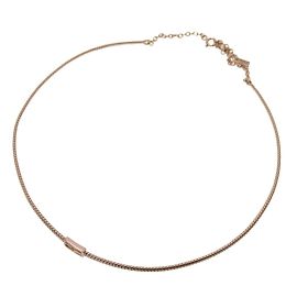 Fendi FF Baguette 8AG994 Colar de Metal Rosa Dourado Dourado