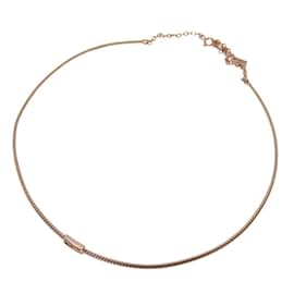 Fendi-Fendi FF Baguette 8AG994 Pink Gold Metal Choker-Golden