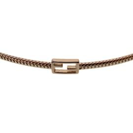 Fendi-Fendi FF Baguette 8AG994 Choker Métal Rose Doré-Doré