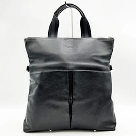 Coach-COACH Black Leather Tote Bag-Black