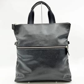 Coach-COACH Black Leather Tote Bag-Black