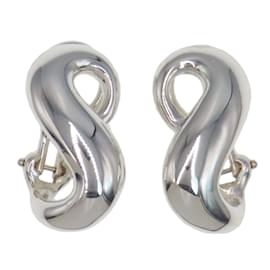 Tiffany & Co-Tiffany Infinity Silver Clip Earrings-Silvery