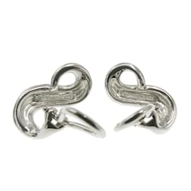 Tiffany & Co-Tiffany Infinity Silver Clip Earrings-Silvery