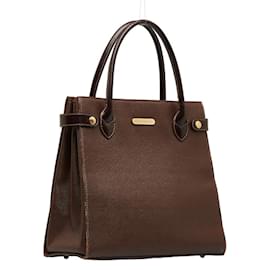 Burberry-Burberry Nova Check Shadow Horse Handbag-Brown