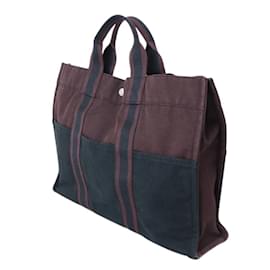 Hermès-Sac Hermès Tote MM Fool Toe-Marron,Noir