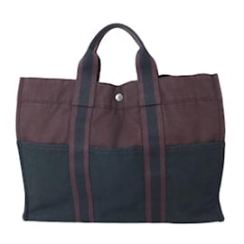 Hermès-Hermes Tote MM Fool Toe Bag-Brown,Black