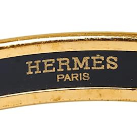 Hermès-Bracelet Bangle Cloisonné en Émail PM Pyramid d'Hermès-Multicolore,Doré