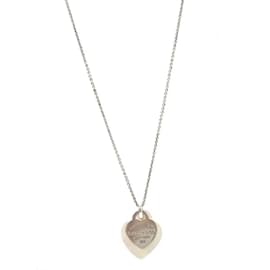 Tiffany & Co-Tiffany Return Toe Shell Silver Double Heart Tag Necklace-Other