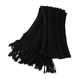 Gucci-Gucci Interlocking G Black Wool Stole-Black