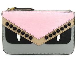 FENDI Coin Case Bag Bugs Leather Multicolor Multiple colors