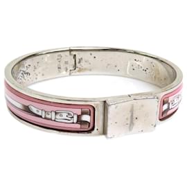 Hermès-Hermes Bangle Bracelet-Silvery,Pink,White