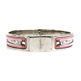 Hermès-Hermes Bangle Bracelet-Silvery,Pink,White