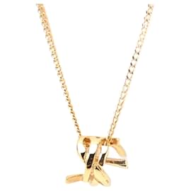 Yves Saint Laurent-Collier Pendentif Monogram Twist Yves Saint Laurent-Doré