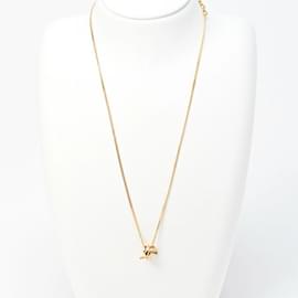 Yves Saint Laurent-Collier Pendentif Monogram Twist Yves Saint Laurent-Doré