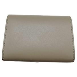 Fendi-Fendi Grayish Leather Card Case-Grey