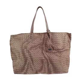 Bottega Veneta-Bottega Veneta Intrecciolusion Tote Bag-Beige