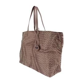 Bottega Veneta-Bottega Veneta Intrecciolusion Tote Bag-Beige