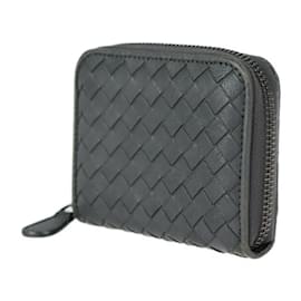 Bottega Veneta-Bottega Veneta Intrecciato Coin Case-Dark grey