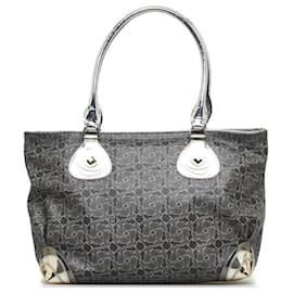 Céline-Celine Macadam Carriage Tote Bag-Black,Silvery