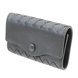 Bottega Veneta-Bottega Veneta Intrecciato Black Keycase-Black