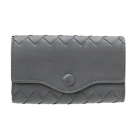 Bottega Veneta-Bottega Veneta Intrecciato Black Keycase-Black