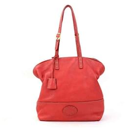 Fendi-Sac à épaule en cuir Selleria de Fendi-Rouge