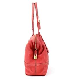 Fendi-Sac à épaule en cuir Selleria de Fendi-Rouge