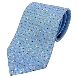 Louis Vuitton-Gravata Monograma Azul Claro Louis Vuitton-Azul claro,Monograma