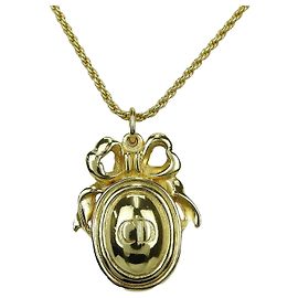 Collier Pendentif en Or Christian Dior Doré