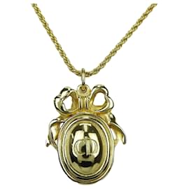 Christian Dior-Christian Dior Gold Pendant Necklace-Golden