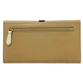 Fendi-Fendi Bi-Fold Long Wallet-White,Beige