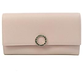 Bulgari-Bvlgari Bvlgari Women's Leather Long Wallet-Pink