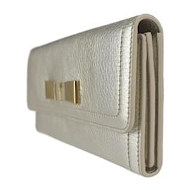 Salvatore Ferragamo-Salvatore Ferragamo Bi-Fold Wallet-Golden