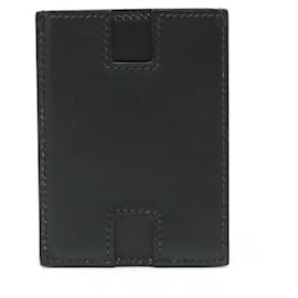 Hermès-Hermes Rodring Card Case in Black Leather-Black