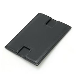 Hermès-Hermes Rodring Card Case in Black Leather-Black